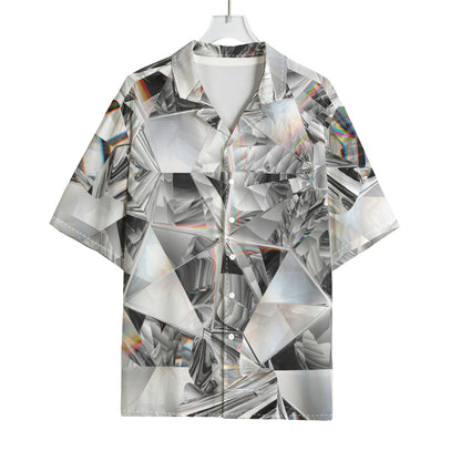 Diamond Artwork Print Rayon Hawaiian Shirt