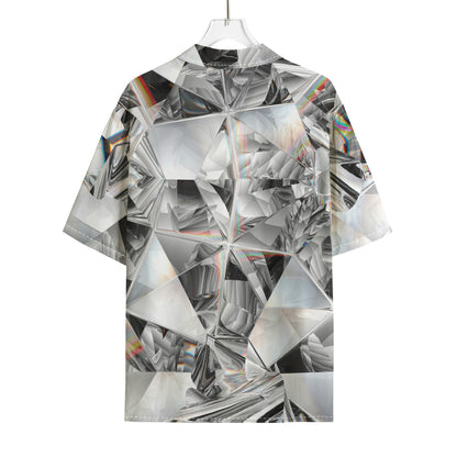 Diamond Artwork Print Rayon Hawaiian Shirt