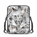 Diamond Artwork Print Rectangular Crossbody Bag