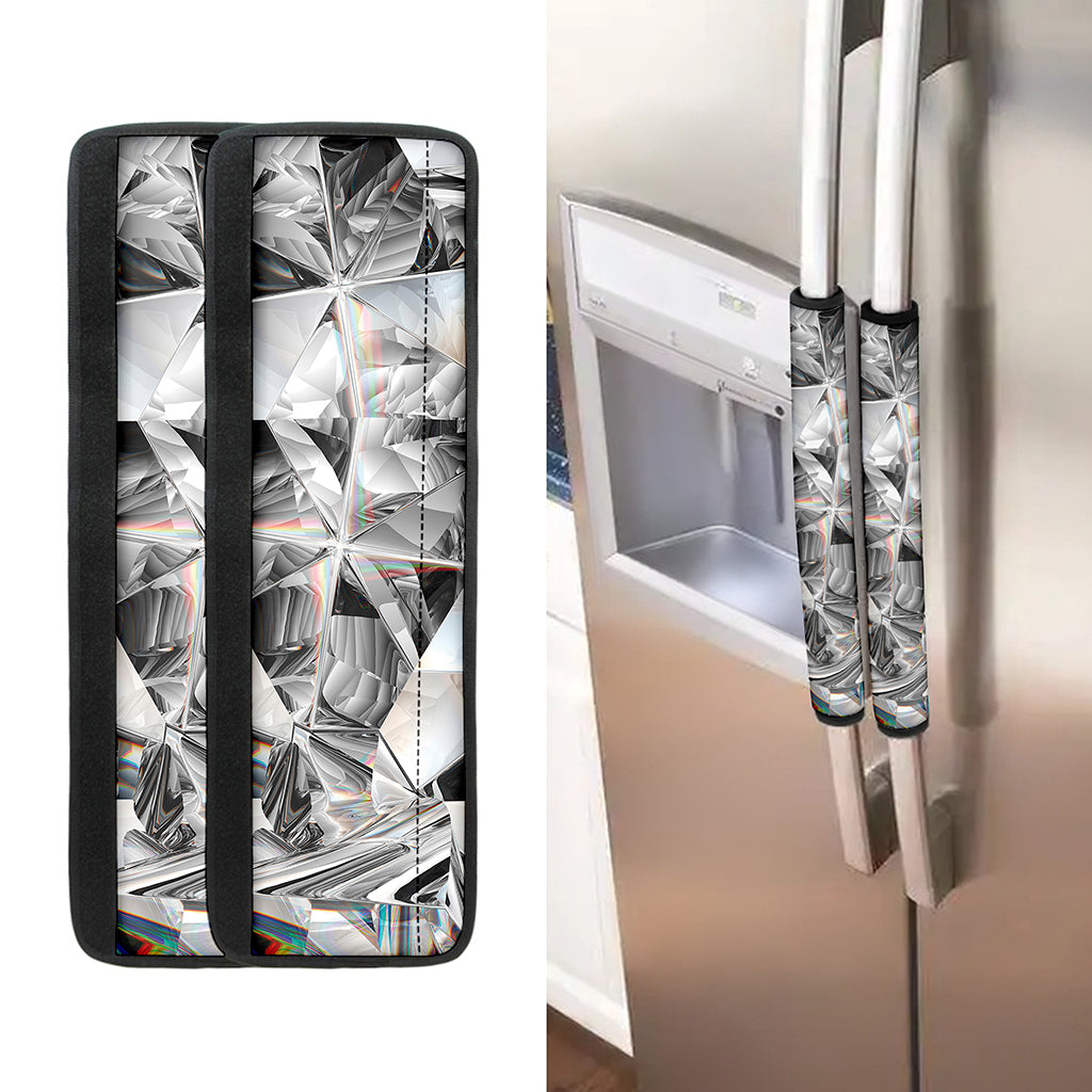 Diamond Artwork Print Refrigerator Handle Covers