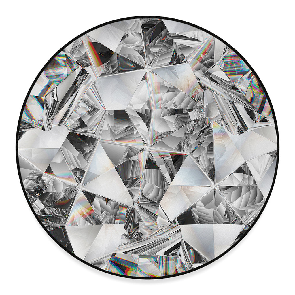 Diamond Artwork Print Round Floor Mat