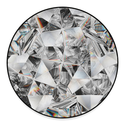 Diamond Artwork Print Round Floor Mat