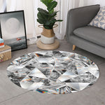 Diamond Artwork Print Round Rug
