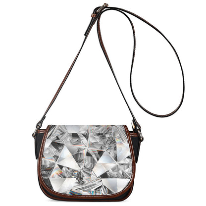 Diamond Artwork Print Saddle Bag
