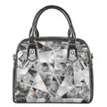 Diamond Artwork Print Shoulder Handbag