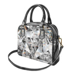 Diamond Artwork Print Shoulder Handbag