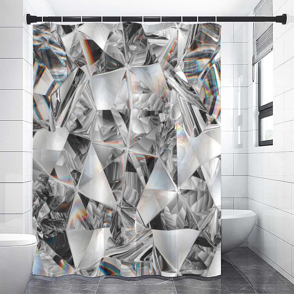Diamond Artwork Print Shower Curtain