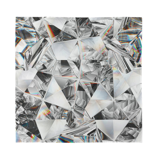 Diamond Artwork Print Silk Bandana