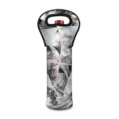 Diamond Artwork Print Single Neoprene Wine Tote