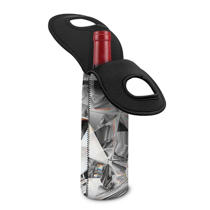 Diamond Artwork Print Single Neoprene Wine Tote