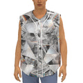 Diamond Artwork Print Sleeveless Baseball Jersey