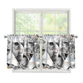 Diamond Artwork Print Tier Curtains