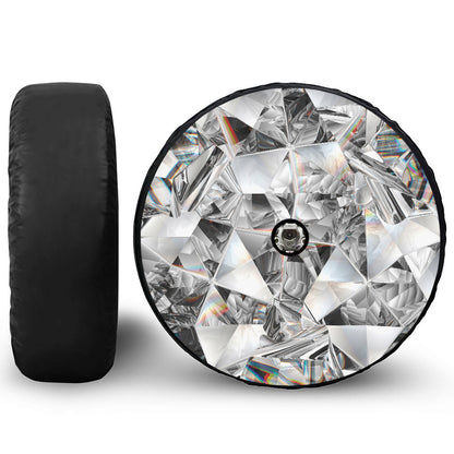 Diamond Artwork Print Tire Cover With Camera Hole