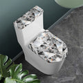 Diamond Artwork Print Toilet Lid And Tank Cover Set