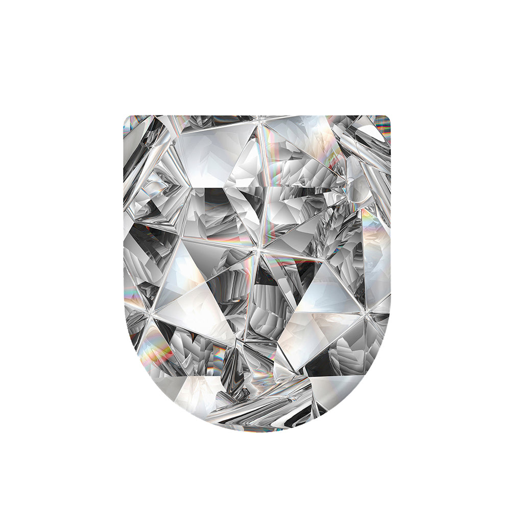 Diamond Artwork Print Toilet Lid Cover