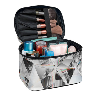 Diamond Artwork Print Travel Makeup Bag