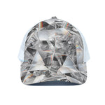 Diamond Artwork Print White Mesh Trucker Cap
