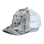 Diamond Artwork Print White Mesh Trucker Cap