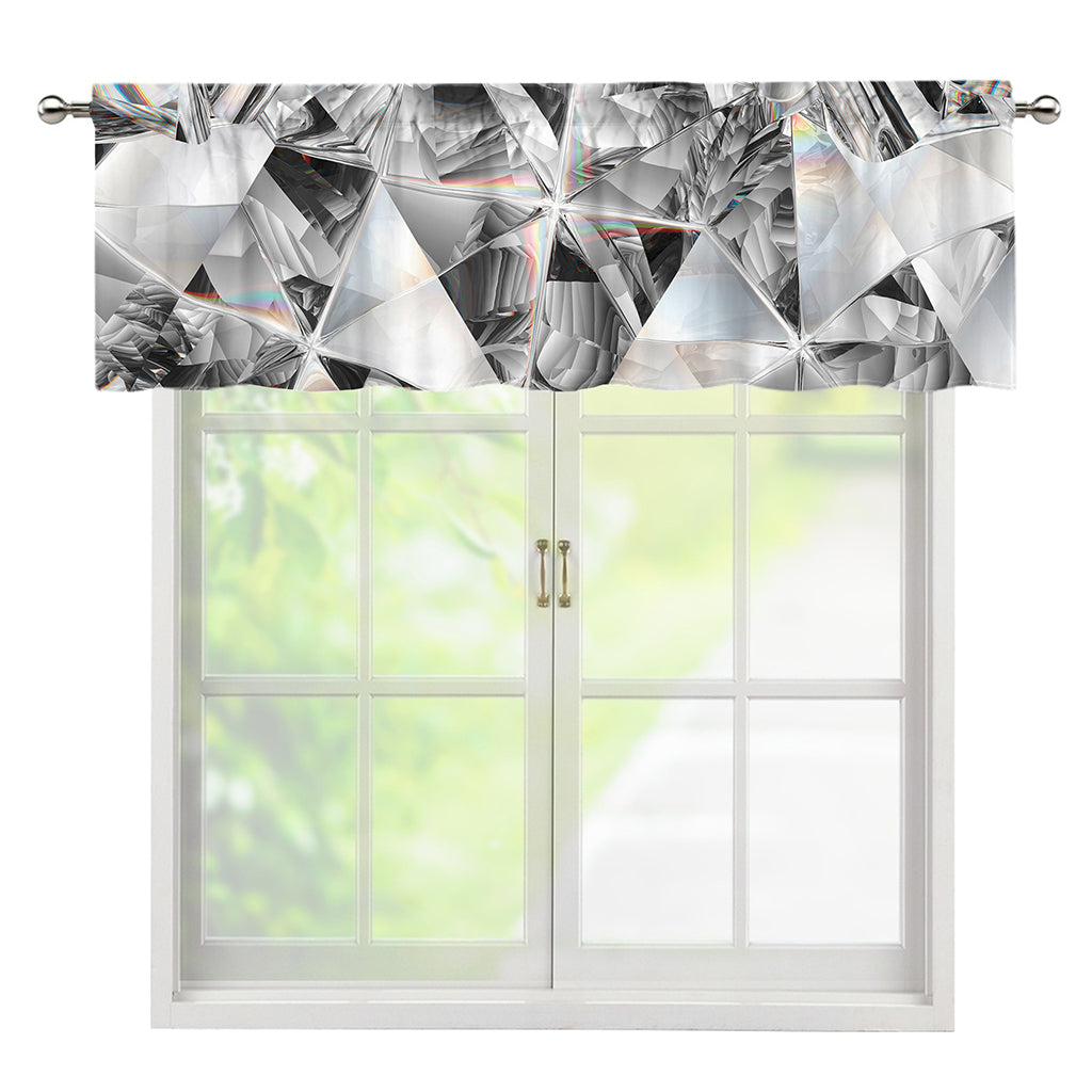 Diamond Artwork Print Window Valance