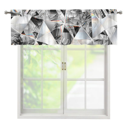Diamond Artwork Print Window Valance