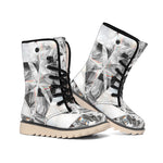 Diamond Artwork Print Winter Boots