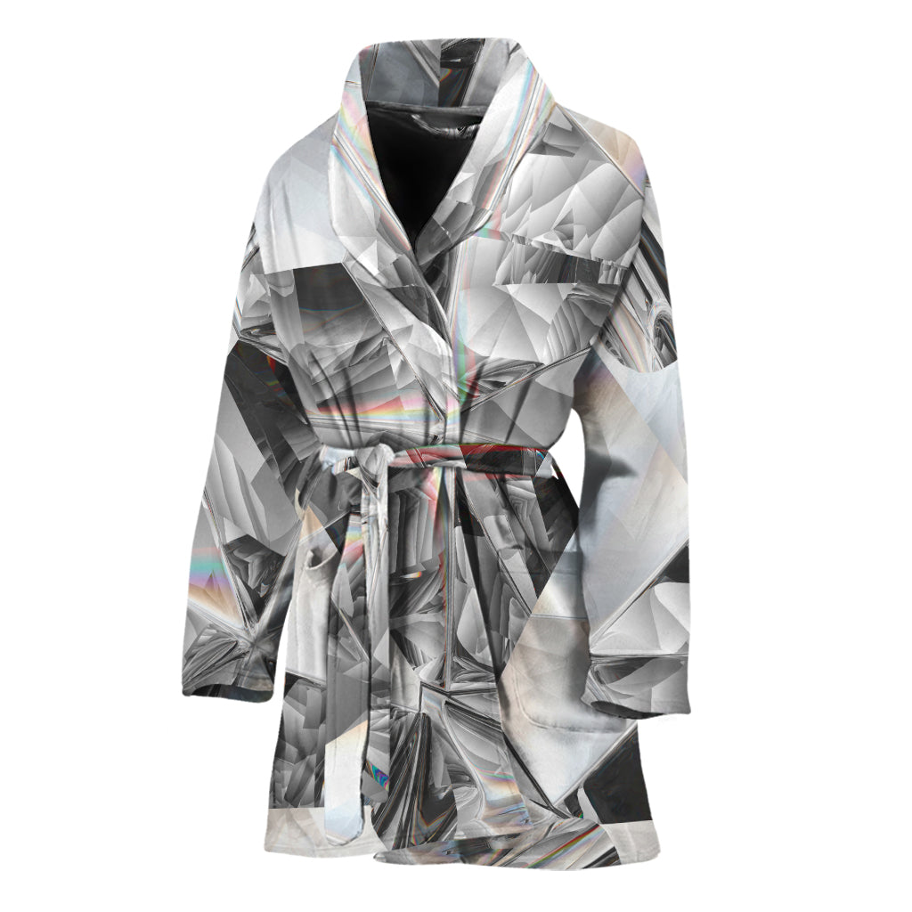 Diamond Artwork Print Women's Bathrobe