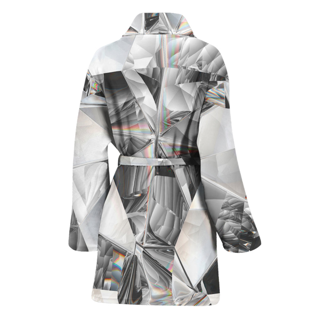 Diamond Artwork Print Women's Bathrobe