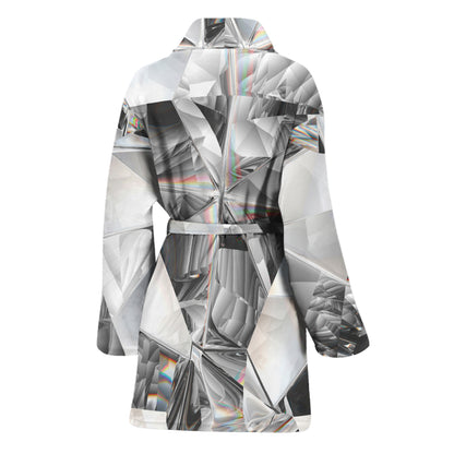 Diamond Artwork Print Women's Bathrobe