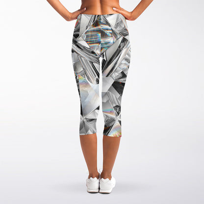 Diamond Artwork Print Women's Capri Leggings