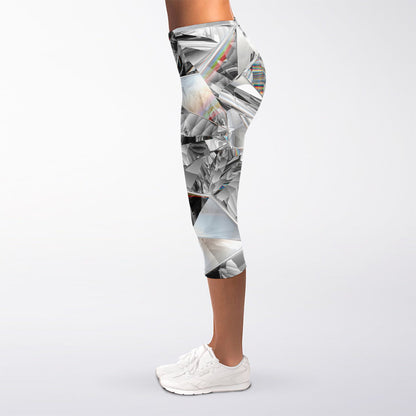 Diamond Artwork Print Women's Capri Leggings