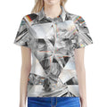 Diamond Artwork Print Women's Polo Shirt