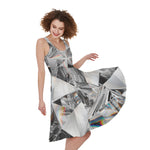 Diamond Artwork Print Women's Sleeveless Dress