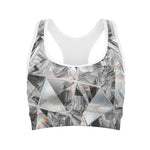 Diamond Artwork Print Women's Sports Bra