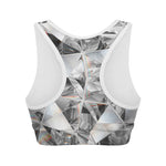 Diamond Artwork Print Women's Sports Bra