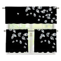 Diamond Gems Print 3 Piece Kitchen Curtains