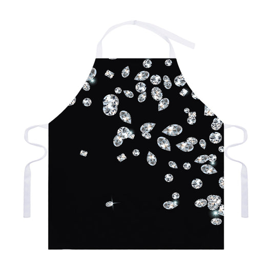 Diamond Gems Print Adjustable Apron