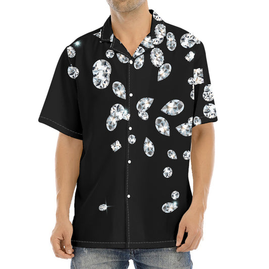 Diamond Gems Print Aloha Shirt