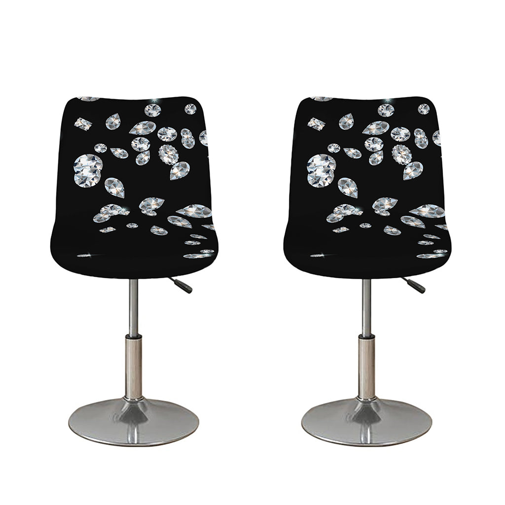Diamond Gems Print Bar Stool Covers