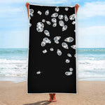Diamond Gems Print Beach Towel