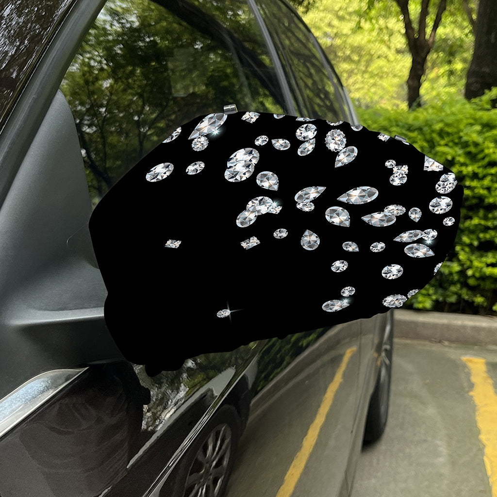 Diamond Gems Print Car Side Mirror Covers