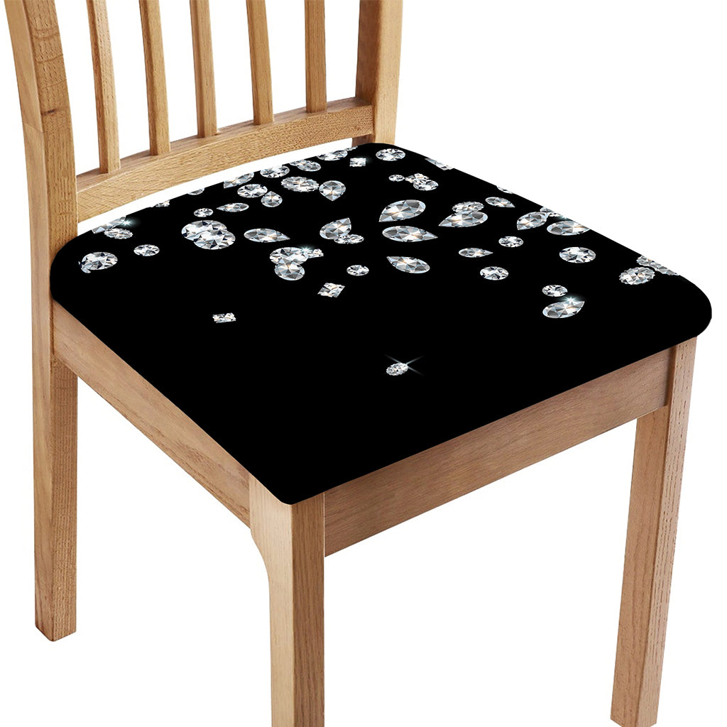 Diamond Gems Print Chair Cushion Cover