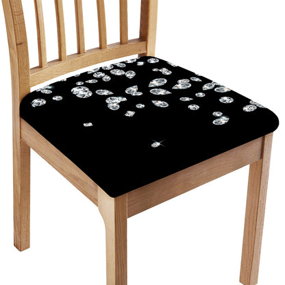 Diamond Gems Print Chair Cushion Cover