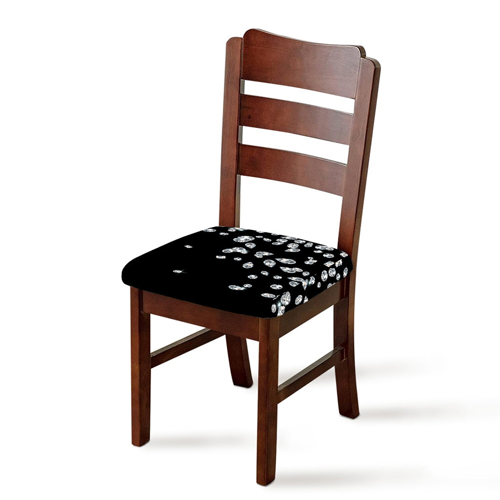 Diamond Gems Print Chair Cushion Cover