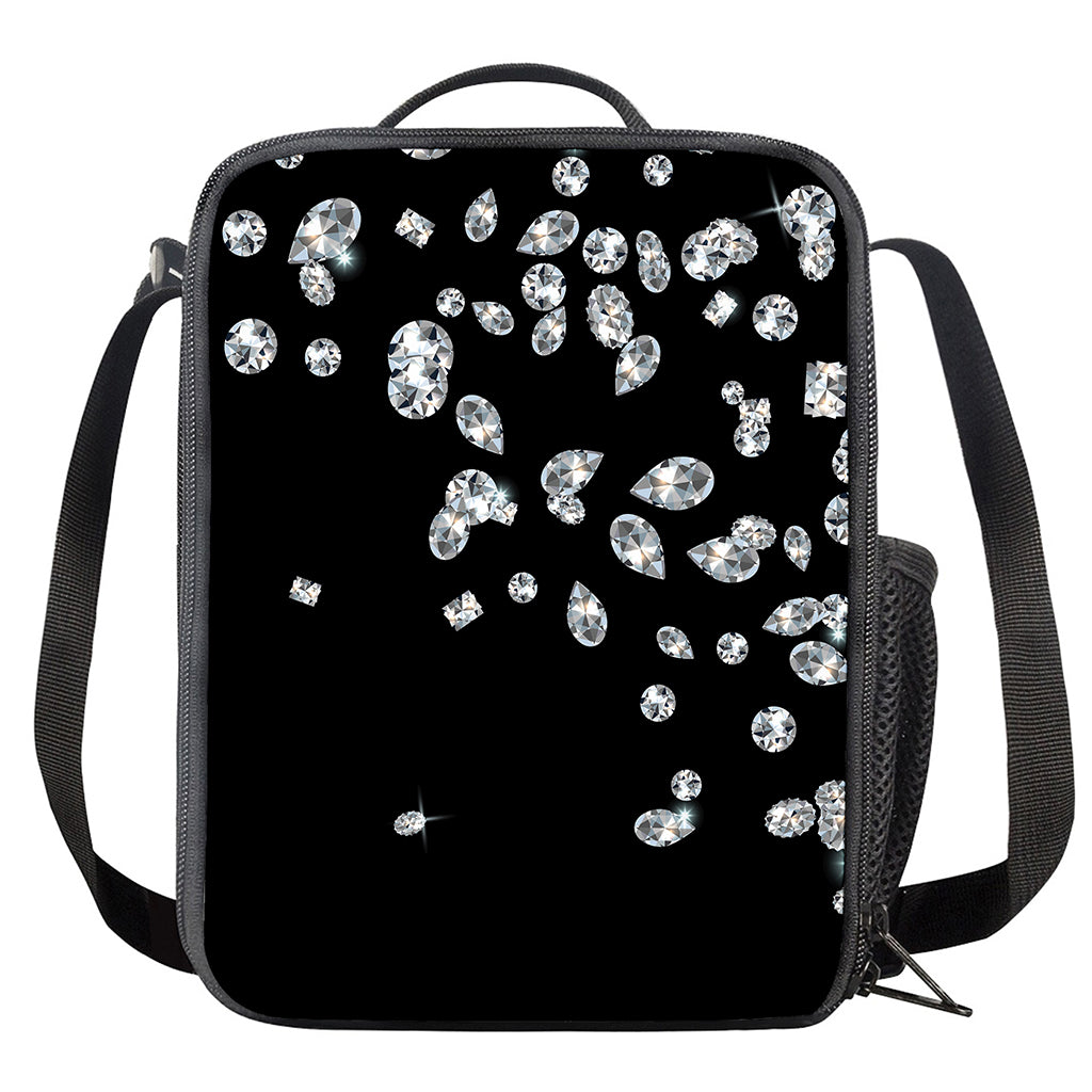 Diamond Gems Print Crossbody Lunch Bag