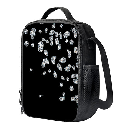 Diamond Gems Print Crossbody Lunch Bag
