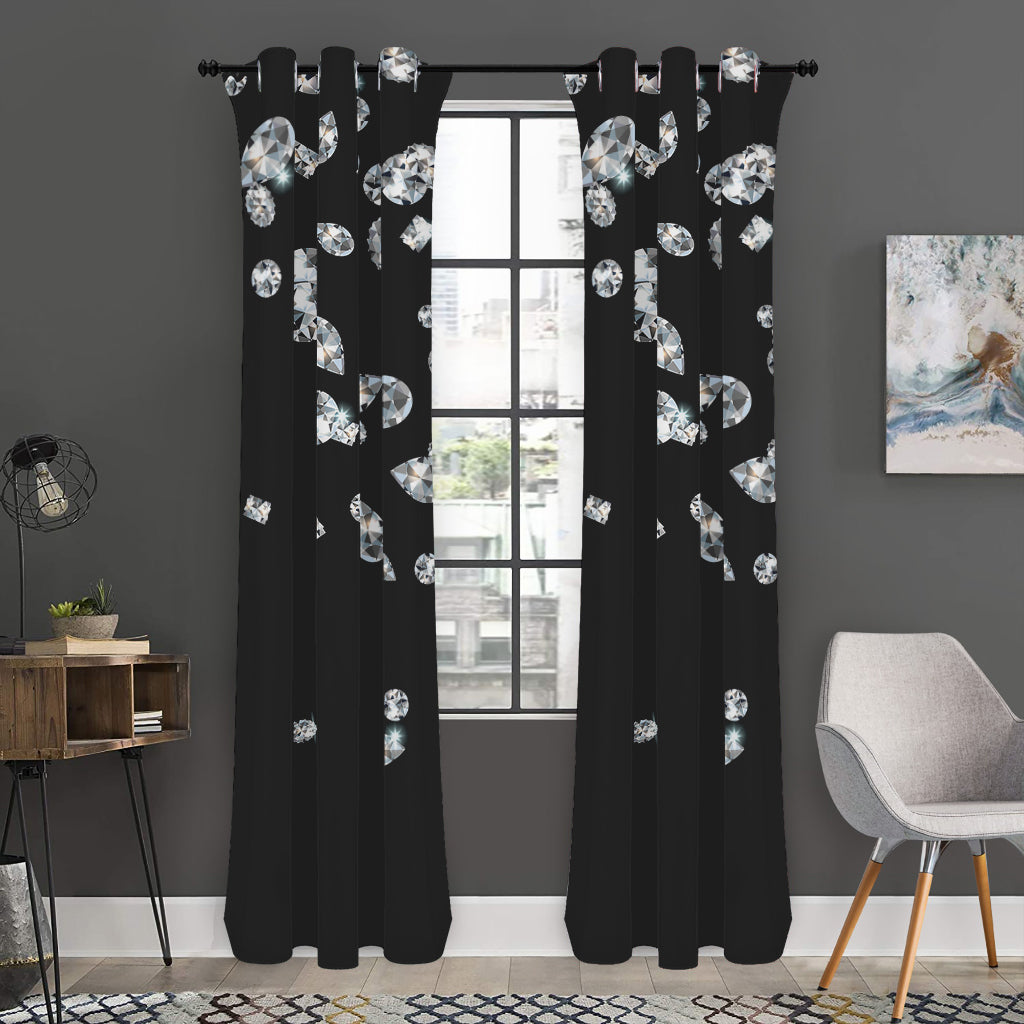 Diamond Gems Print Curtain