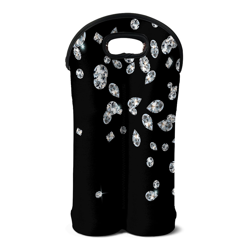 Diamond Gems Print Double Neoprene Wine Tote