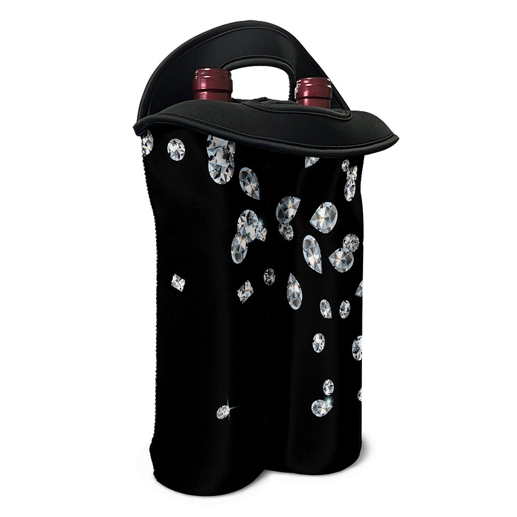 Diamond Gems Print Double Neoprene Wine Tote