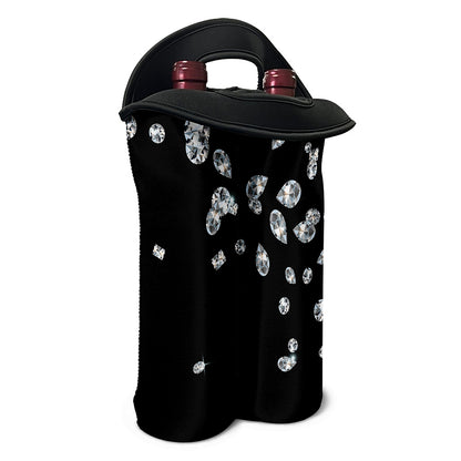 Diamond Gems Print Double Neoprene Wine Tote
