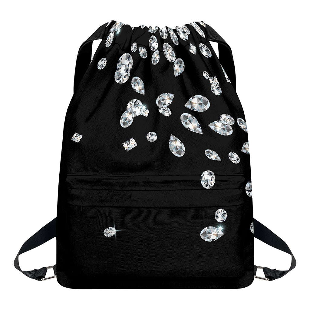 Diamond Gems Print Drawstring Backpack